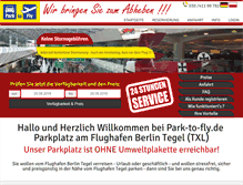 Tablet Screenshot of park-to-fly.de